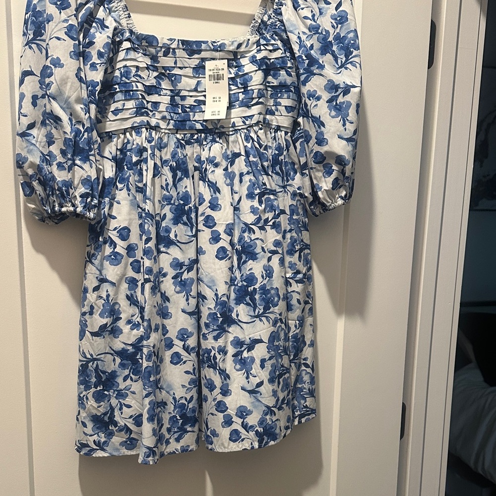 Abercrombie & Fitch Blue Floral Mini Dress